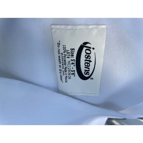 Jostens White Graduation Gown Size 54"-56" Polyester Made In Mexico - Picture 7 of 8